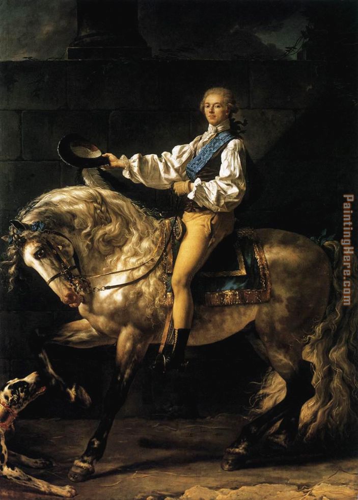 Count Potocki painting - Jacques-Louis David Count Potocki art painting